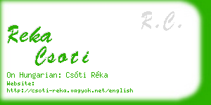 reka csoti business card